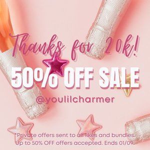 50% OFF STOREWIDE SALE! Thank you for 20k